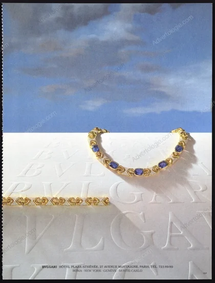 Bulgari Jewelry 1985 Print Ad