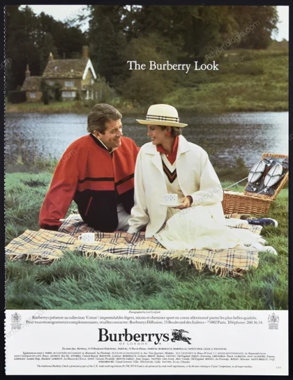 Burberrys 1986 Print Ad - "The Burberry Look"