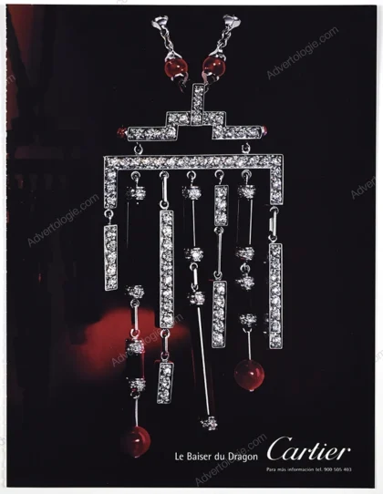 Cartier Jewelry 2003 Print Ad - "Le Baiser du Dragon"