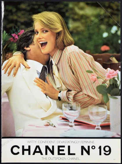 Chanel N°19 Perfume 1985 Print Ad - "The Outspoken Chanel"