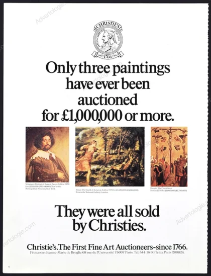Christie's Auction House 1977 Print Ad