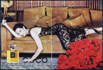 Coco Chanel Perfume 1997 2-Page Print Ad - Manon Von Kergan