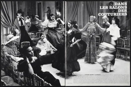 "Dans les Salons des Couturies" 1977 12-Page Editorial - Helmut Newton