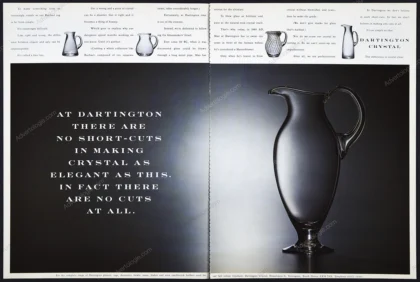 Dartington Crystal Glassware 1989 Print Ad
