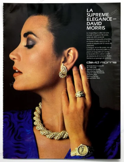 David Morris Jewelry 1985 Print Ad