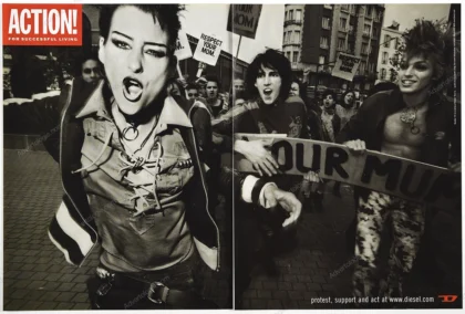 Diesel Clothing 2002 Print Ad - "Respect your mum"