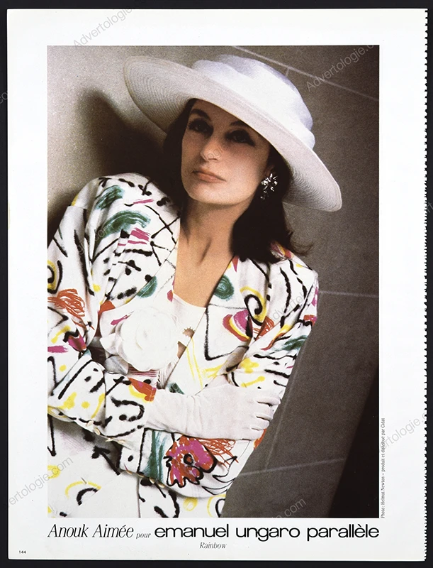 Emanuel Ungaro Parallèle 1985 7-Page Advertorial - Anouk Aimée, Helmut Newton
