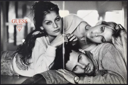 Guess 1995 Print Ad - Laetitia Casta, Valeria Mazza