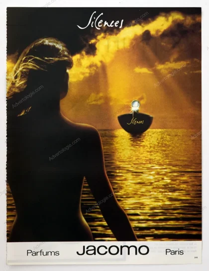 Jacomo Silences Perfume 1984 Print Ad