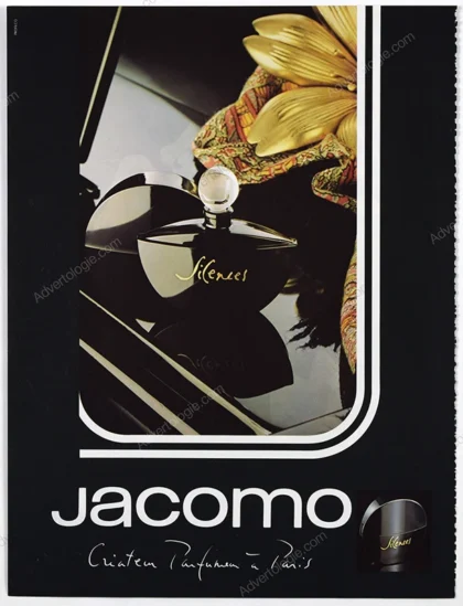 Jacomo Silences Perfume 1979 Print Ad