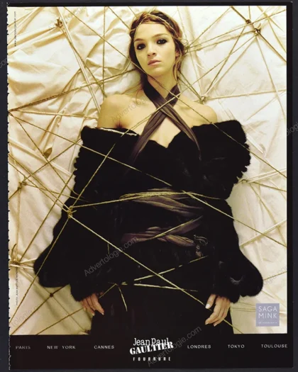 Jean Paul Gaultier Fourrure 2002 Print Ad - Mariacarla Boscono
