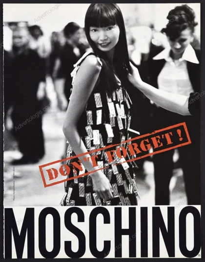 Moschino 1996 Print Ad - "Don't forget!"