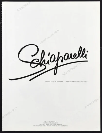 Schiaparelli Lepage Printemps-Été 1979 6-Page Advertorial