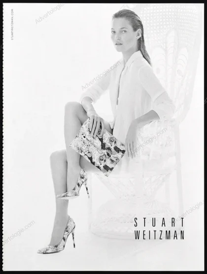 Stuart Weitzman Shoes 2014 Print Ad - Kate Moss, Mario Testino