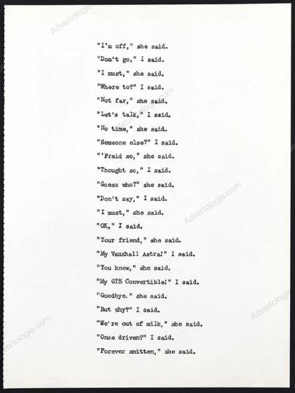 Vauxhall Astra GTE 2.0i Convertible Automobile 1989 2-Page Print Ad