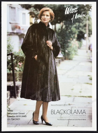Witte of London Furs 1981 Print Ad - Blackglama