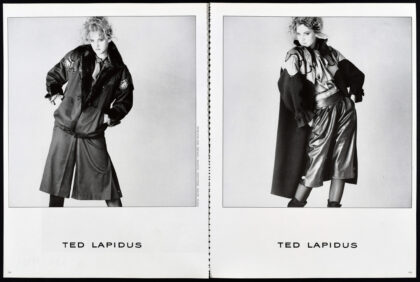 Ted Lapidus 1981 3-Page Print Ad - Andrea Malkiewicz