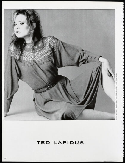 Ted Lapidus 1981 3-Page Print Ad - Andrea Malkiewicz