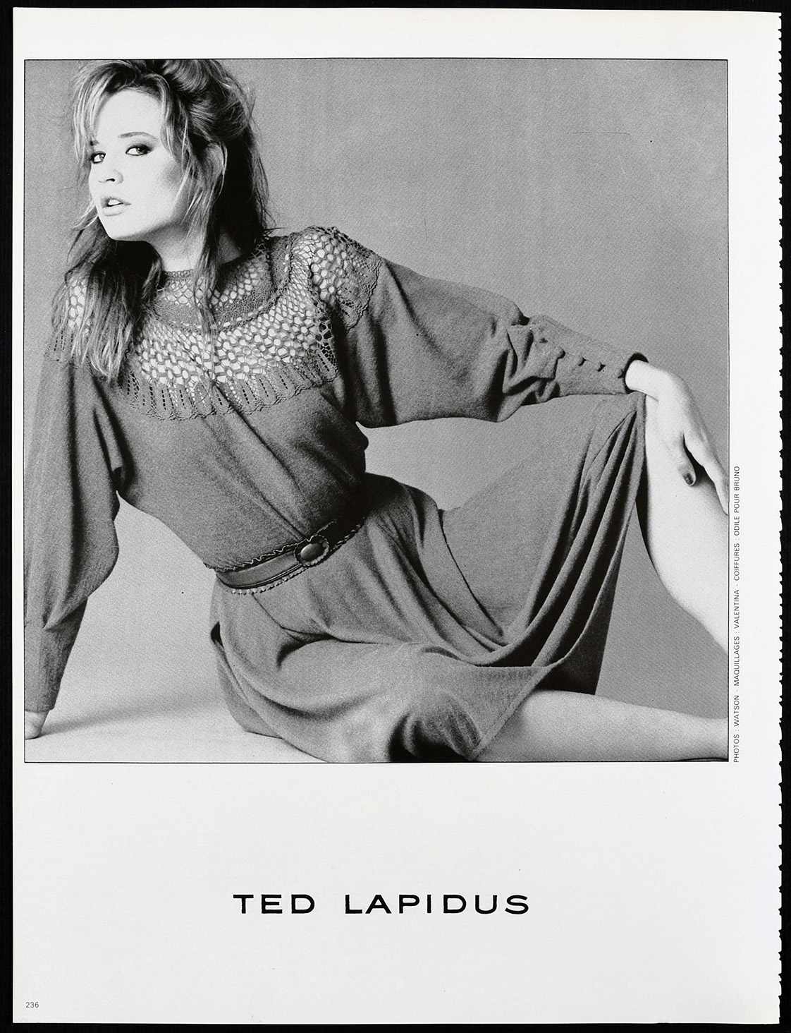 Ted Lapidus 1981 3-Page Print Ad - Andrea Malkiewicz