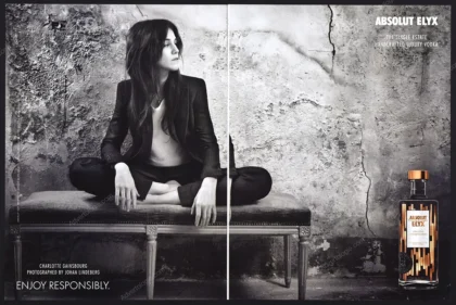 Absolut Elyx Vodka 2014 8-Page Print Ad - Charlotte Gainsbourg