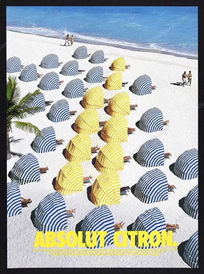 Absolut Vodka 2001 Print Ad - "Absolut Citron"