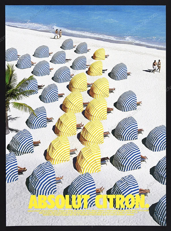 Absolut Vodka 2001 Print Ad - "Absolut Citron"