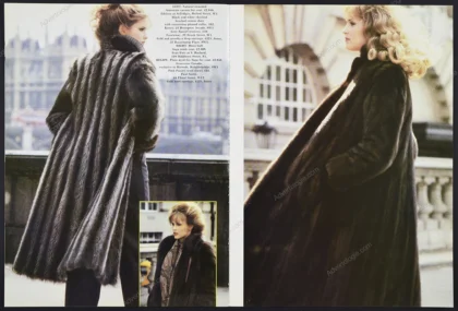 "Booted and Furred" 1981 6-Page Fur Fashion Editorial