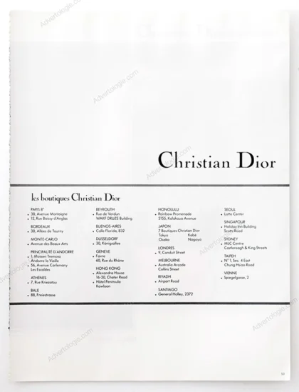 Christian Dior Boutique 1980 7-Page Advertorial
