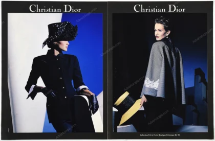 Christian Dior Printemps-Été 1990 Print Ad - Karen Mulder