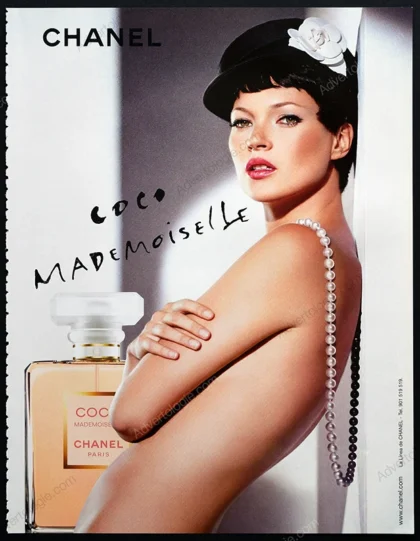 Coco Mademoiselle Chanel Perfume 2005 Print Ad - Kate Moss, Dominique Issermann