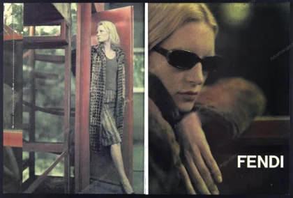 Fendi 1998 4-Page Print Ad - Kirsten Owen