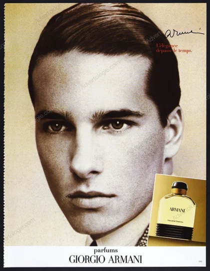 Armani Pour Homme Perfume 1987 Print Ad