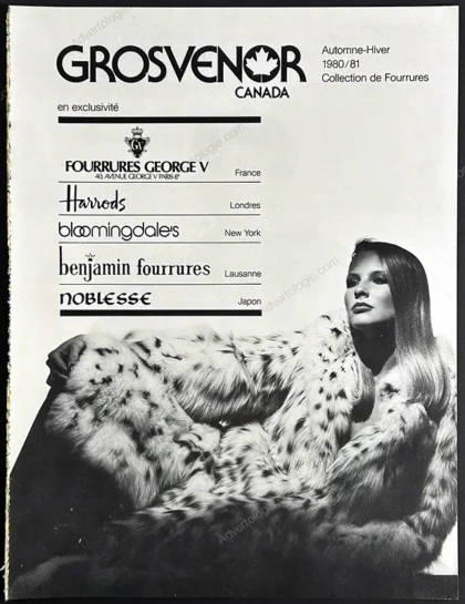 Grosvenor Canada Furs 1980-1981 32-Page Advertorial - Jerry Hall, Deborah Harris