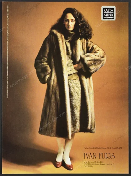 Ivan Furs 1981 Print Ad - Saga Mink