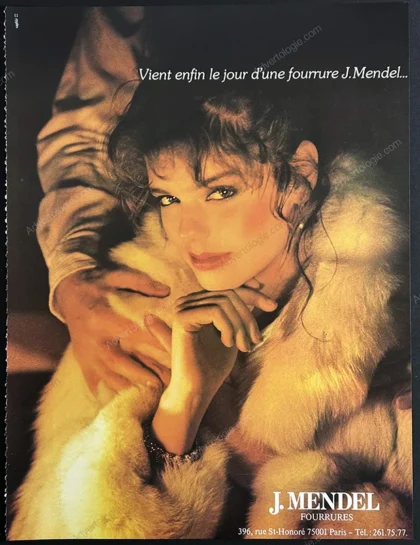 J. Mendel Furs 1985 Print Ad