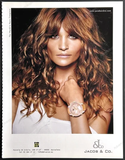 Jacob & Co. Watches 2007 Print Ad - Helena Christensen