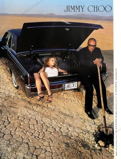 Jimmy Choo Shoes 2007 Print Ad - Molly Sims, Quincy Jones