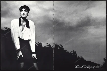 Karl Lagerfeld 1985 4-Page Print Ad - Lynne Koester