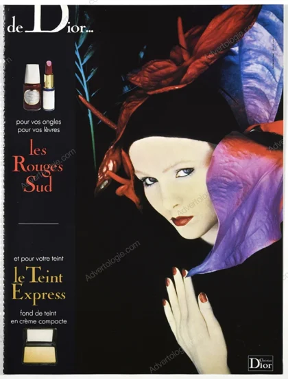 Les Rouges Sud de Dior Cosmetics 1977 Print Ad - Serge Lutens