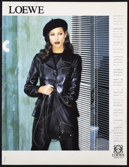 Loewe 1995 Print Ad - Christy Turlington