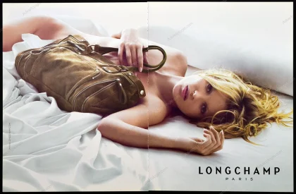 Longchamp 2006 6-Page Print Ad - Kate Moss