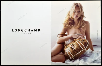 Longchamp 2006 6-Page Print Ad - Kate Moss