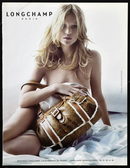 Longchamp 2006 Print Ad - Kate Moss