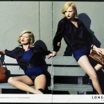 Longchamp 2009 Print Ad - Kate Moss, Sasha Pivovarova
