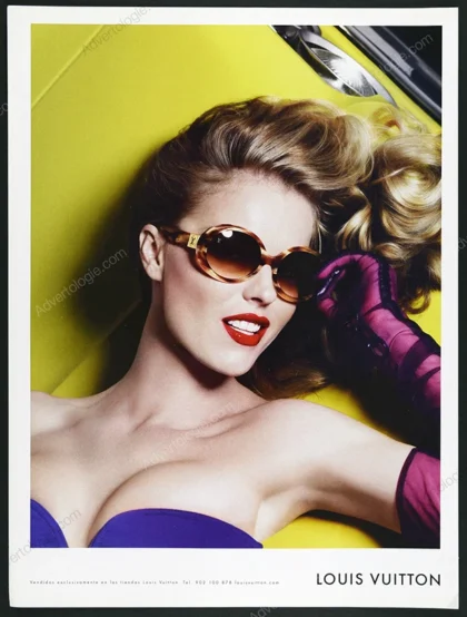 Louis Vuitton Eyewear 2008 Print Ad - Eva Herzigova