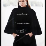 Black NAFA Mink 2016 Fur Fashion Poster - Josephine Skriver