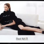 Black NAFA Mink 2016 Fur Fashion Poster - Josephine Skriver