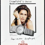 Omega Watches 1999 Print Ad - Cindy Crawford