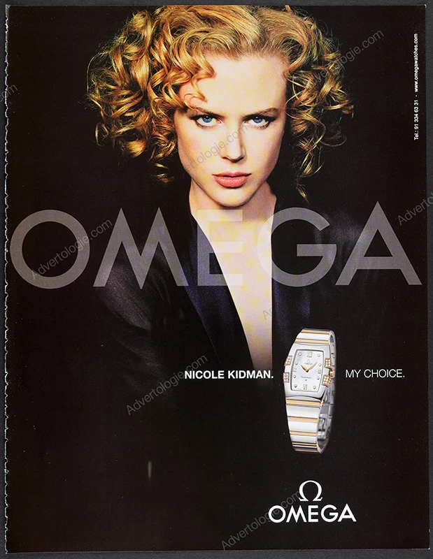 Omega Watches 2005 Print Ad - Nicole Kidman