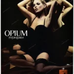 Opium Yves Saint Laurent Perfume 2004 Print Ad - Kate Moss